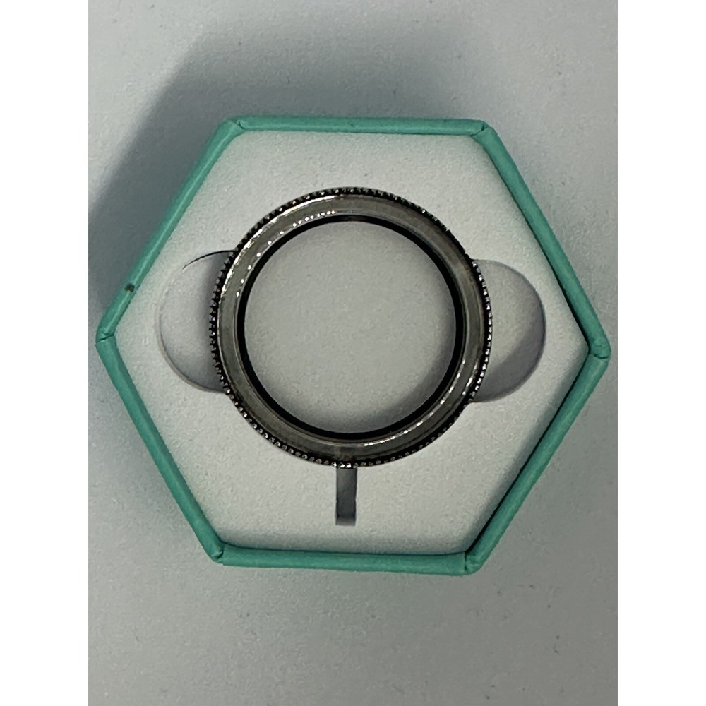 Origami Owl Bezel 2014 New In Box 30.5MM Chrome Silver With Glass